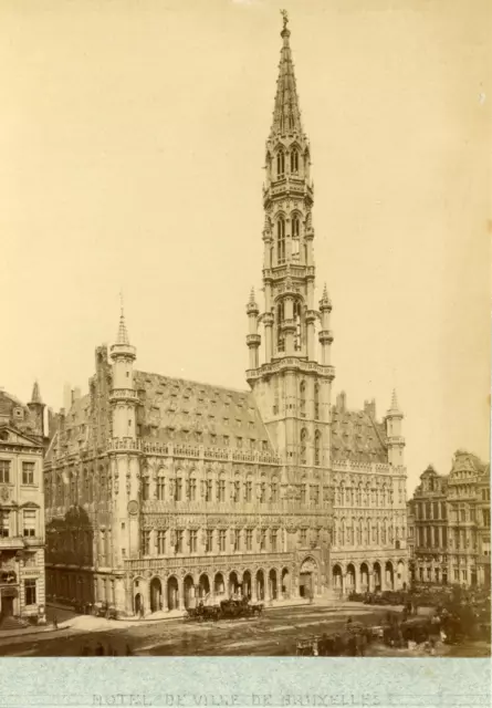 Belgique, Bruxelles, Hôtel de Ville, ca.1880, Vintage albumen print Vintage albu