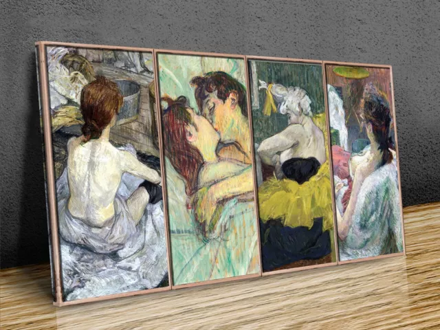 Henri-de-Toulouse-Lautrec, Polyptych canvas print  wall framed or print only