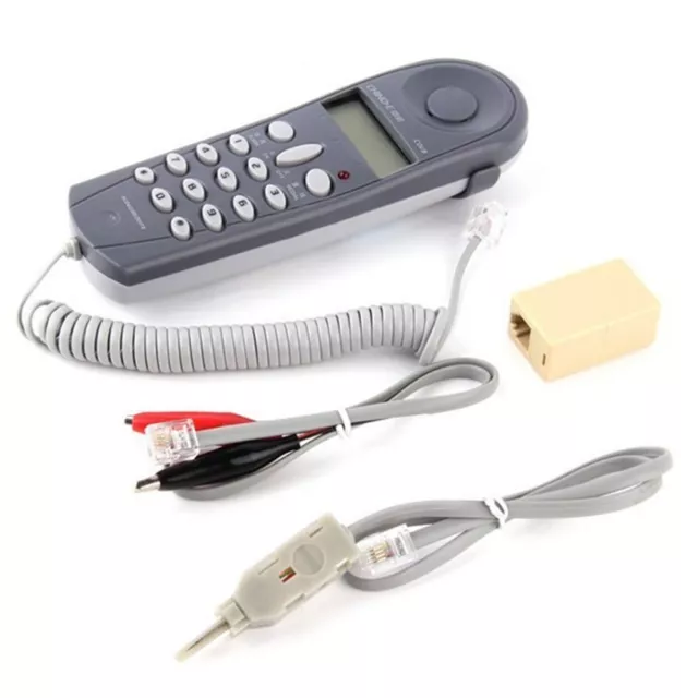 Blue Telephone Phone Line Corded Electric Butt Test Tester for Lineman Tool