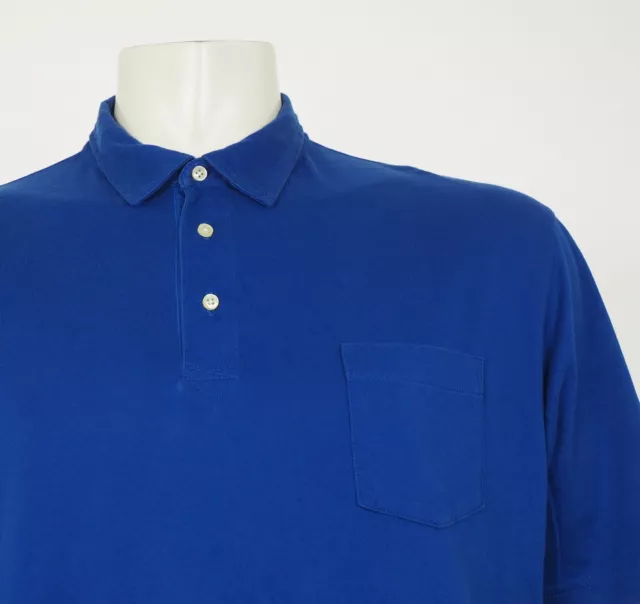 Peter Millar Royal Blue Pima Cotton Tech Golf Polo Shirt Mens Sz XL 2