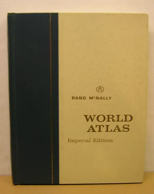Rand McNally World Atlas Imperial Edition 1967 HC/Maps + Saga of Space