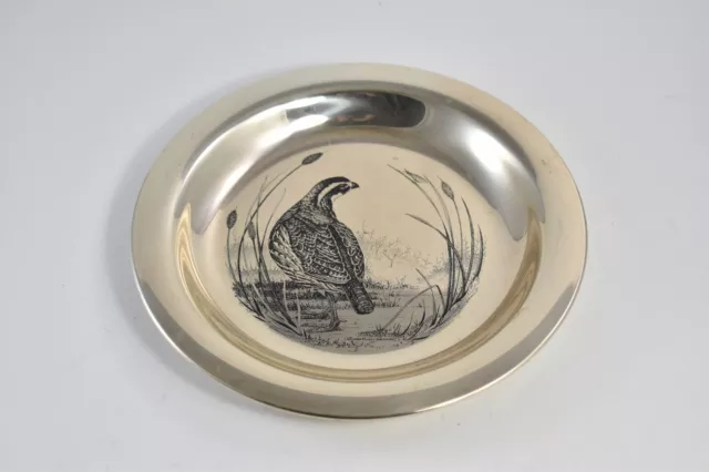 Sterling Silver Franklin Mint Bird Plate Bob White *44