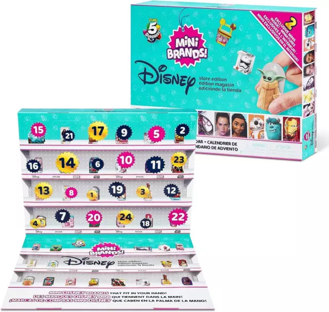 MINI BRANDS DISNEY Advent Calendar Zuru 5 Surprise Mini Brands ! £26.