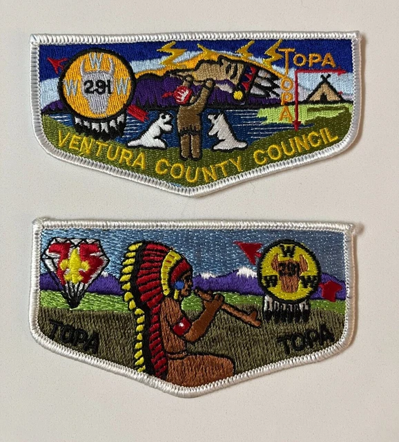 Boy Scout OA 291 Topa Topa Lodge Flap S-15 S-17 75th Anniversary