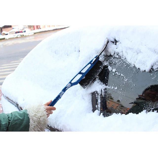 Spazzola da neve 2 in 1 con impugnatura raschietto ghiaccio Squeegee impugnatura antigelo pala da neve