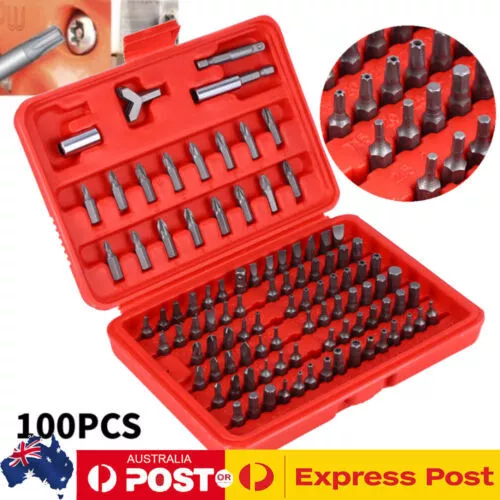 100Pcs Security Bit Screwdriver Set Torx Tamper Proof Screw Driver Kit Tools