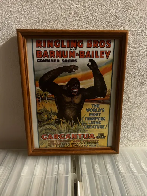 Vintage 10”x14” RINGLING BROS and BARNUM & BAILEY Circus Poster ~ Gargantua