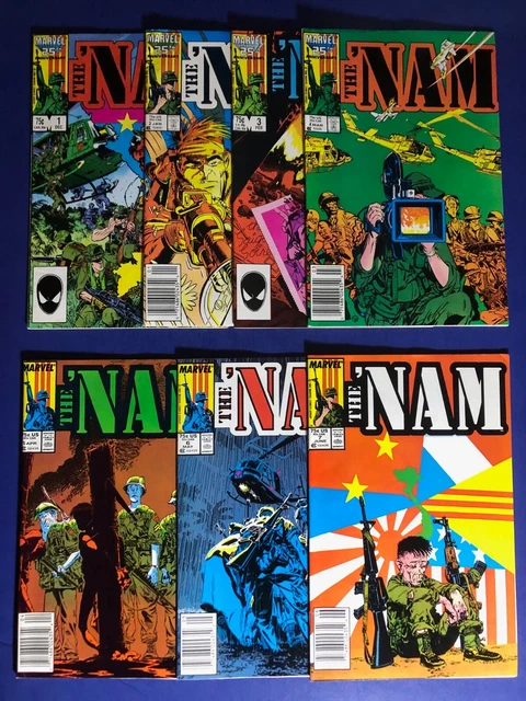 The 'Nam # 1 2 3 4 5 6 7 (1986 1987 Marvel) *Run of the first 7 Issues *  VF+