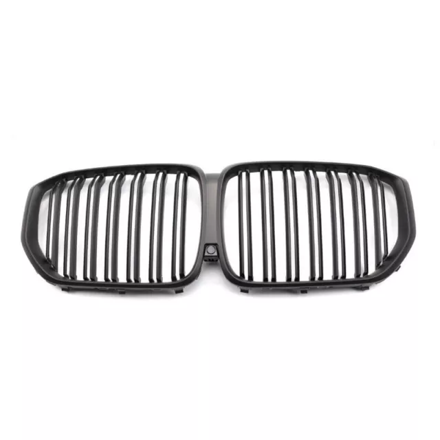 ABS Double Line Matte Black Front Grill Center Grille For 2018-2022 BMW X5 G05
