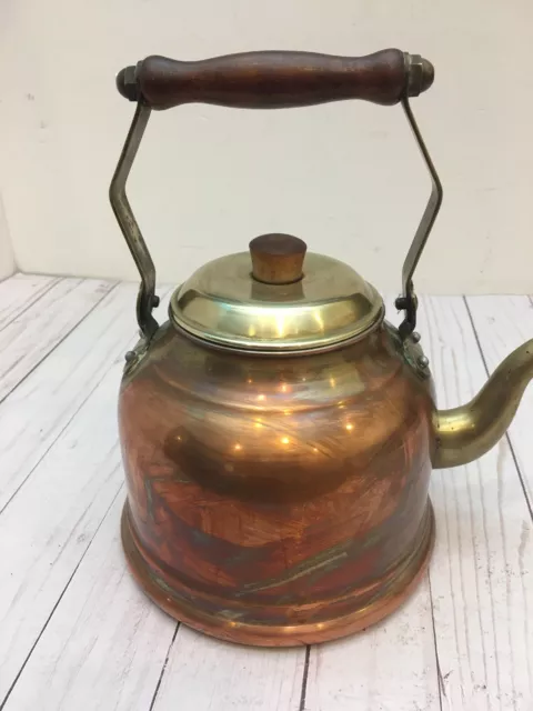 Vintage Centura International La Belle Cuisine Copper/Brass tea Kettle Mexico. 3