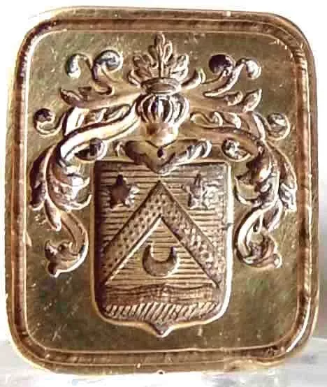SCEAU, CACHET, ARMOIRIES,  Heaume PRINCIER, NOBLESSE.
