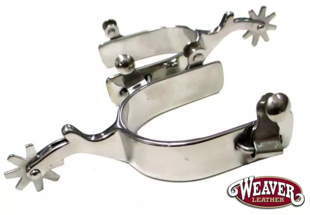 Men's Working Cowboy Polished Stainless Steel Heavy Western Cowboy Spurs