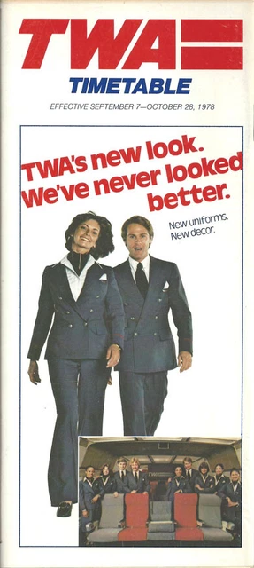 TWA Trans World Airlines system timetable 9/7/78 [2071]
