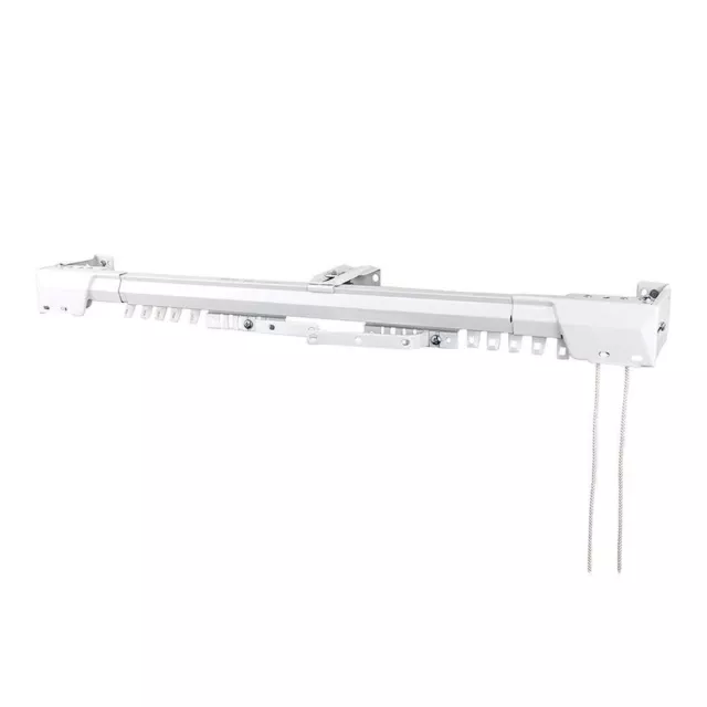 ROD DESYNE 30 in. - 48 in. Heavy Duty Traverse Curtain Rod in White