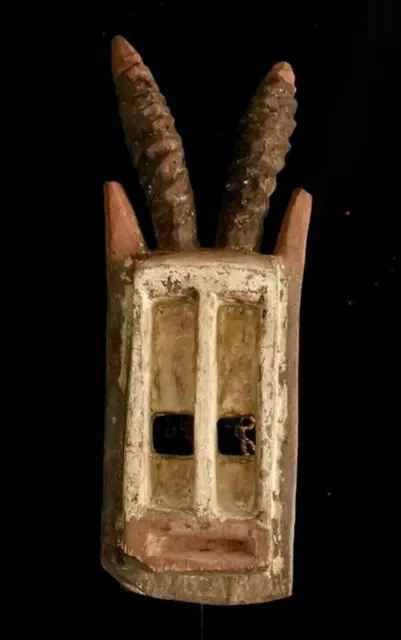 African Art/Mask - Cord, Wood - Dogon - Mali