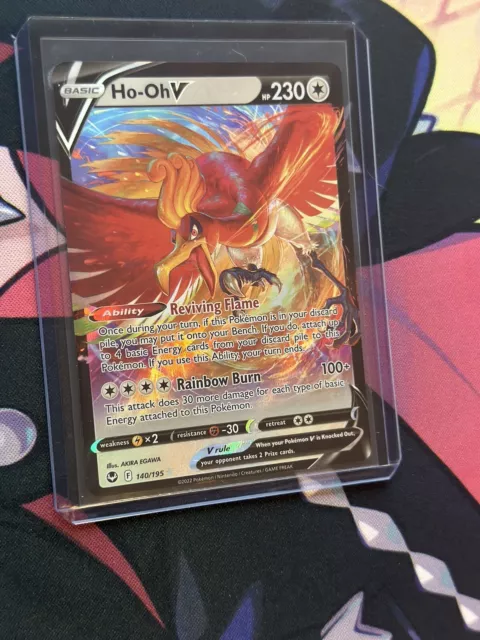 Ho-Oh V 140/195 Full Art NM/M Silver Tempest Pokemon Card