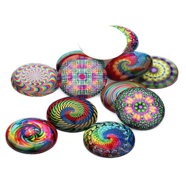 2x Mosaik Liefert Dekoration Vase Füllstoff Edelsteine Runde Flatback 11