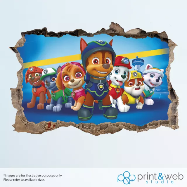 Paw Patrol Hero's Unite Wall Smash Sticker Wall Decal Bedroom Vinyl Kids