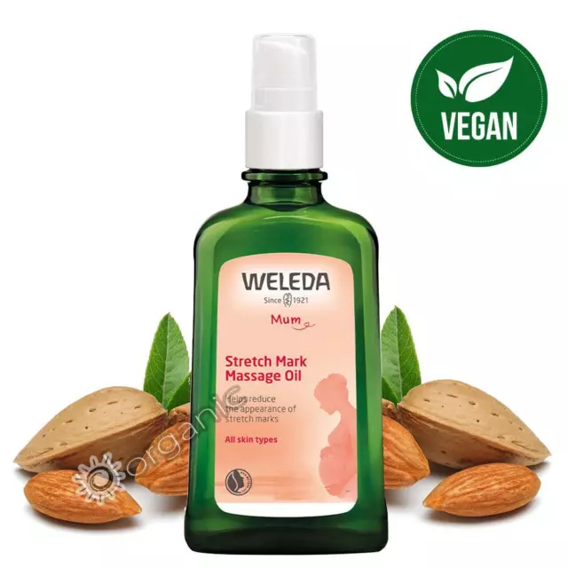 Weleda Organic Stretch Mark Pregnancy Massage Oil for Smooth Skin BBE 06/2024