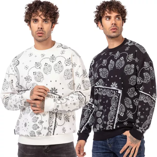 Redbridge Pullover Uomo Sweatshirt Sweater Bandana Scollo Rotondo Tempo Libero