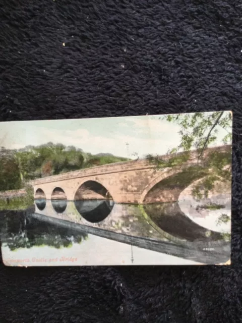 Tamworth Castle and Bridge. Valentine. postmarked 1905