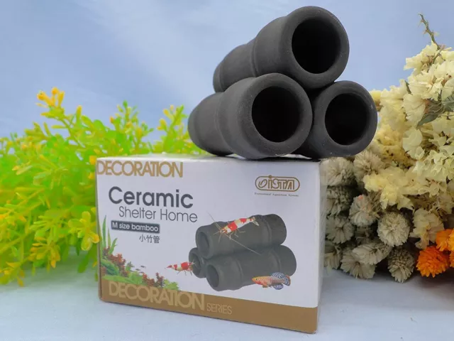 ISTA Ceramic Bamboo Shelter (M) - Aquarium Shrimp spawning breedi​ng cave
