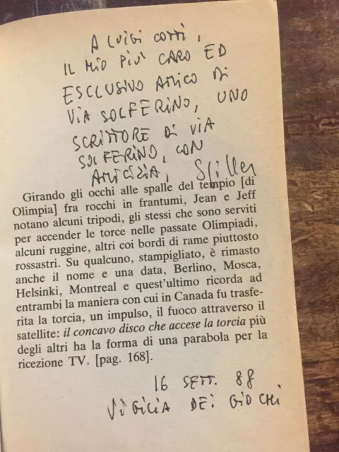 Il romanzo delle Olimpiadi. Il tedoforo - A.R. SPILLER - AUTOGRAFATO 2