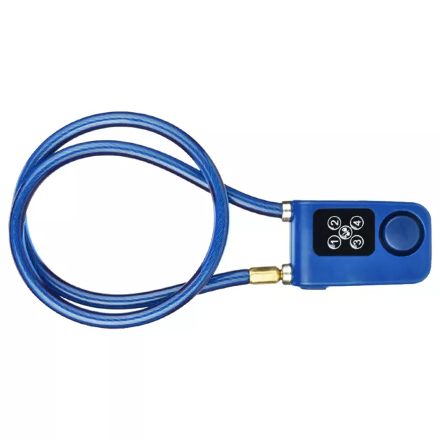 Y787 Smart Alarm Lock AntiTheft Chain Lock For Bike Gate Blue SD0