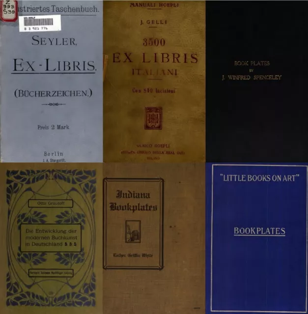 94 Old Books on Ex-Libris Book Plate Art Bookplates Labels on DVD 3