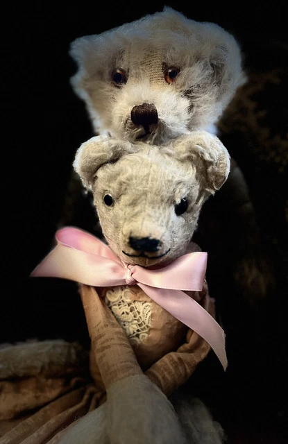 Antique Norah Wellings Teddy Bear & Friend
