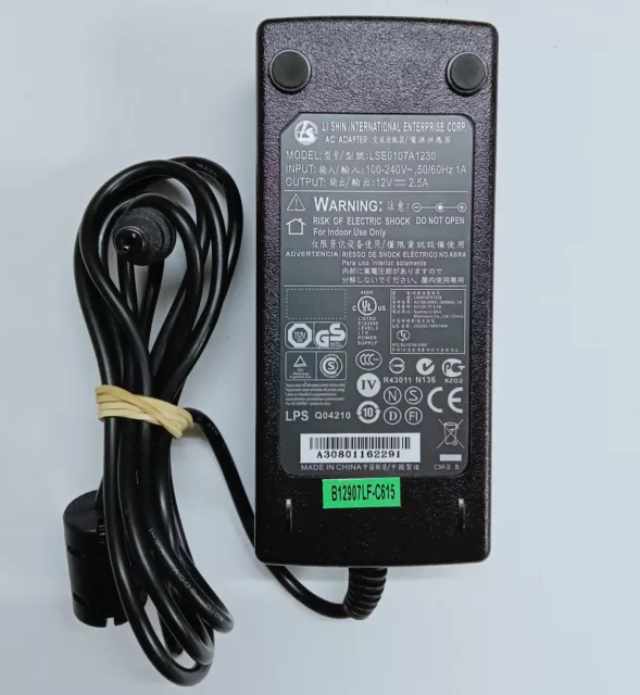 LI Shin LSE0107A1230 Netzteil 12V 2.5A  AC Adapter Power Supply  # N9