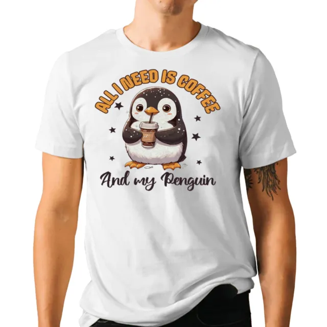 All I Need is Coffee and My Penguin T-Shirt - Penguin Lovers Animals Graphic Tee