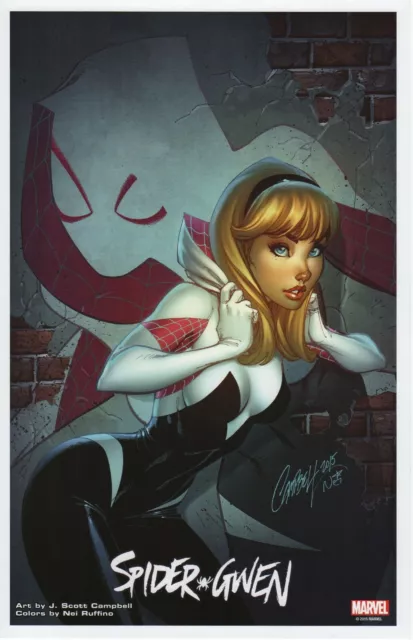 11 X 17 Print Spider-Gwen 2 Gwen Stacy J Scott Campbell Marvel 2016 Spider-Verse
