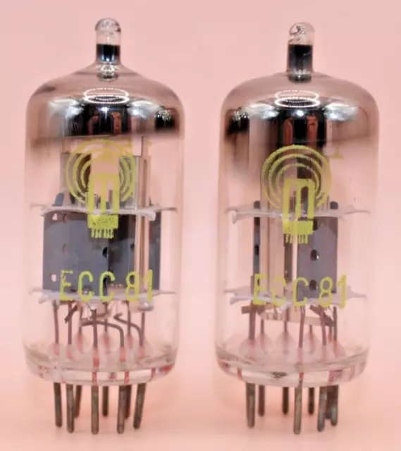 2 x ECC81 (pair) RFT / 12AT7 Double Triode TUBE / NOS / TESTED / Matched pair!