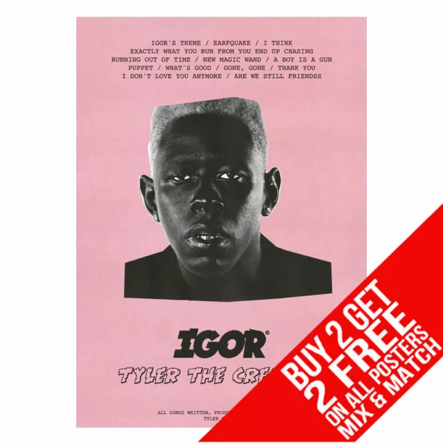 Tyler The Creator Bb1 Igor Poster Art Print A4 A3 Size Buy 2 Get Any 2 Free