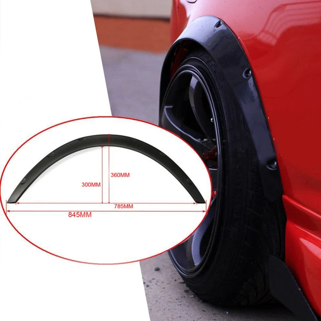 UNIVERSAL 4PCS CAR Fender Wheel Arches Flare Extension Flares Wide