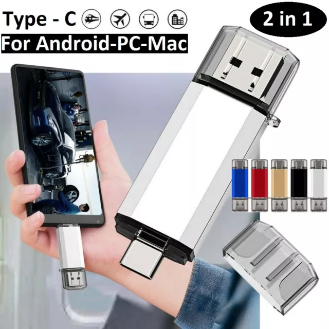 TYPE-C OTG 2 in 1 USB Memory Photo Stick Flash Pen Drive Android/Samsung/PC/Mac