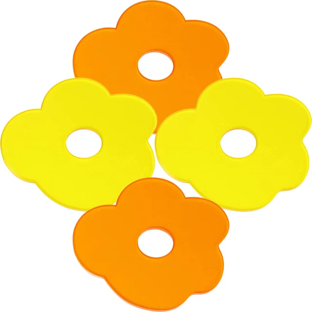 4 piezas posavasos de flores hogares posavasos acrílicos escritorio no deslizante taza beso