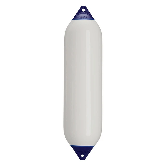 F-8 Series 15" D x 58" L White Twin Eye Cylindrical Inflatable Fender