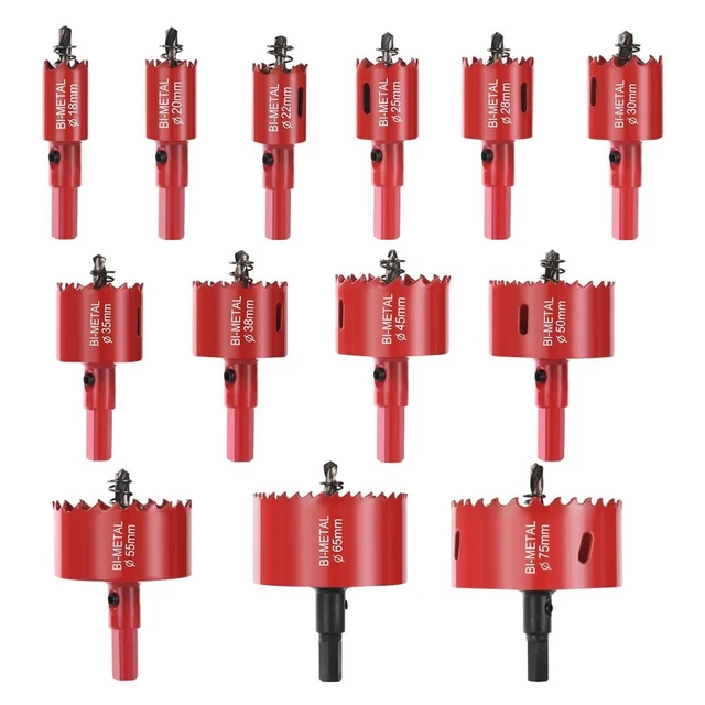 Flintronic seghetto forato seghetto circolare fresa forata bit inserti 13 pz 18-75 mm HSS
