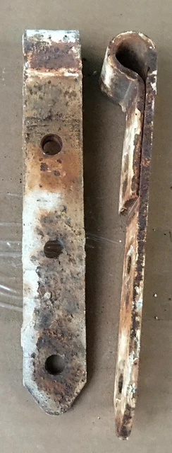 Barn Door Strap Hinges Pair 8'' x 1.25'' pin vintage antique hardware 3