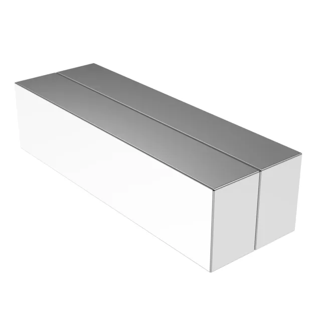 60 x 15 x 10 mm Large Neodymium Rare Earth Bar Magnets N52 (2 Pack)