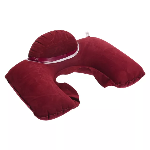 Travel Neck Pillow, Inflatable U Shaped Pillow for Airplane Office, Red