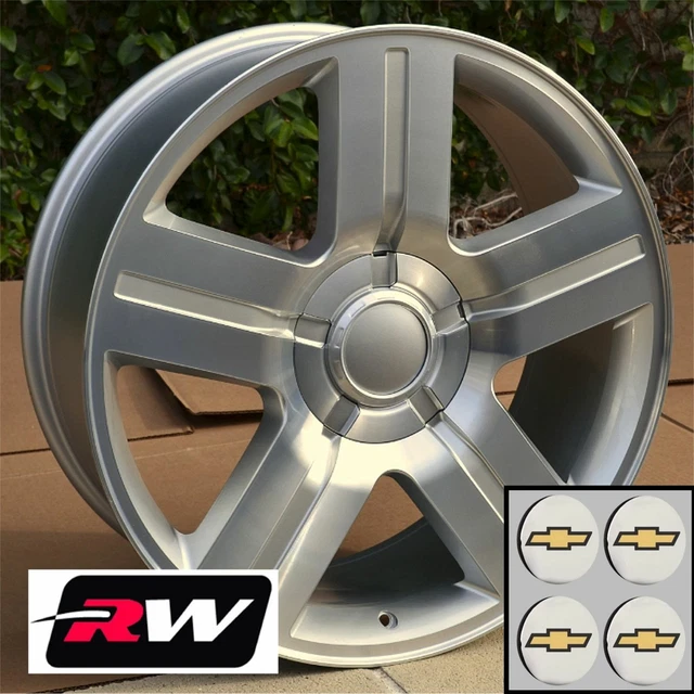 20 INCH CHEVY Silverado Factory Style Wheels Machined Silver Texas