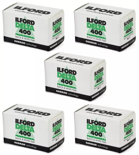 Película Ilford 35 mm Delta 400 profesional blanco y negro 36 exposiciones paquete de 5 ISO 400