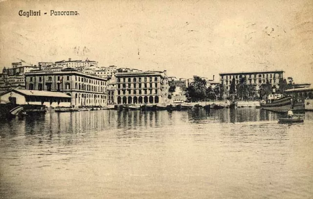 Cartoline Sardegna Cagliari Panorama  Viaggiata Anno 1930