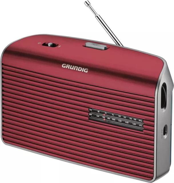 Grundig Music 60 empfangsstarkes Radio im modernen Design rot silber One size