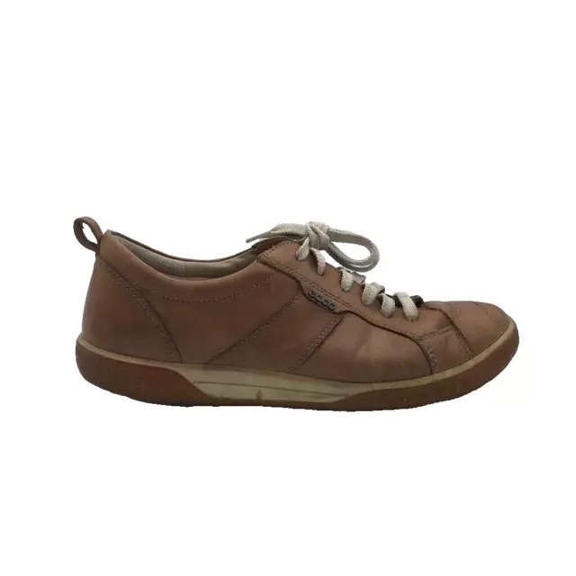 Ecco Womens Chase Tie Sneaker Shoes Brown Leather Lace Up Low Top 7-7.5 M EUR 38