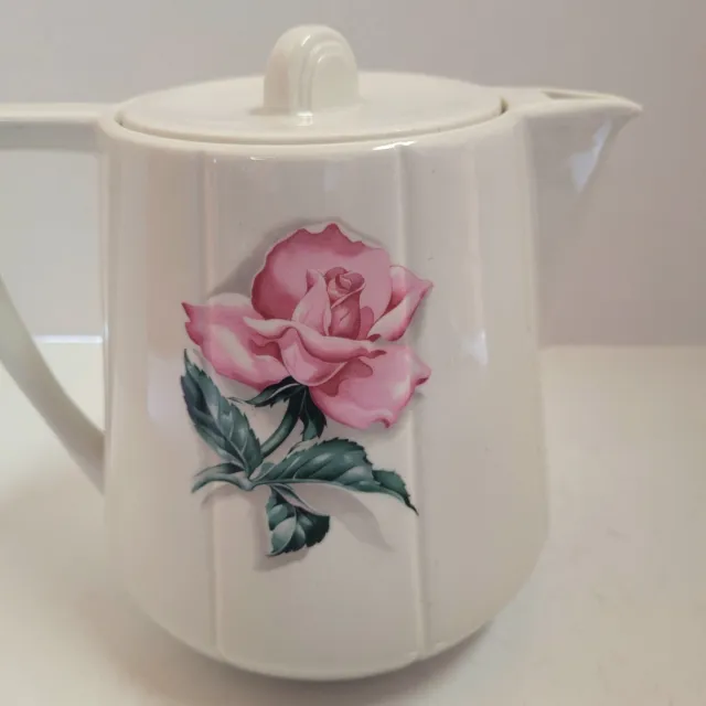 Hall China Enterprise Aluminum Co. Drip-O-lator Vintage Coffee Tea Pot Rose Fine 2