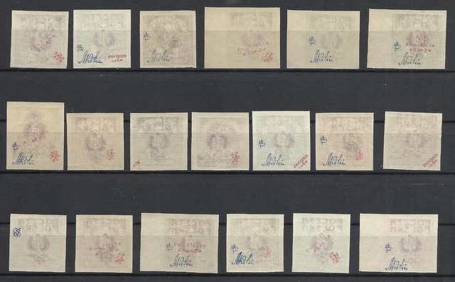 Polen Lokal 1918 ROZWADÓW AUSGABE II invertiert selten postfrisch ** alles Set signiert OVP 3